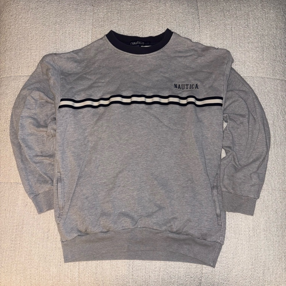 Nautica Men's Crewneck Sweater in Gray